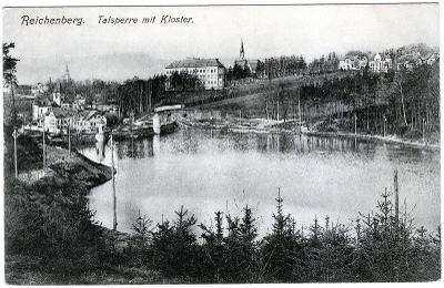 Liberec Reichenberg Talsperre mit Kloster 1906 