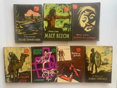 7 kníh Malá knižnica 1957 - 1963 dobrodružné, detektívne