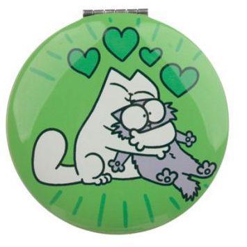 Kompaktní zrcátko s motivem Simon’s Cat – zelené