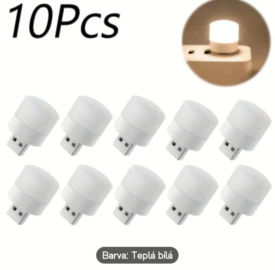 10 ks USB LED nočné svetlo, teplo biele - Zariadenia pre dom a záhradu