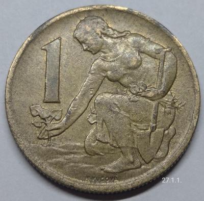 Mince 1 koruna 1980 Československo