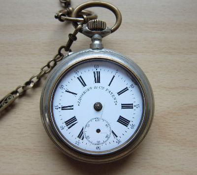 Velké starožitné kapesní hodinky ROSKOPF se šatlénem