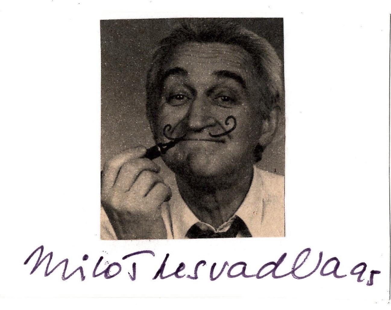 Miloš NESVADBA (1925-2020) Český herec, spisovateľ, ilustrátor - Ostatné zberateľské predmety