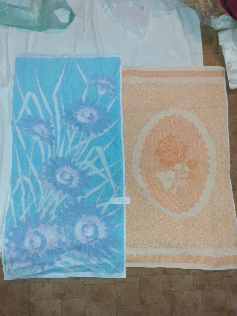 Froté uteráky 3 ks (2x oranžový + 1x modrý). Nové nepoužité. 50x95 cm. - Zariadenia pre dom a záhradu
