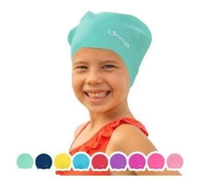 Dětská koupací čepice pro dlouhé vlasy 