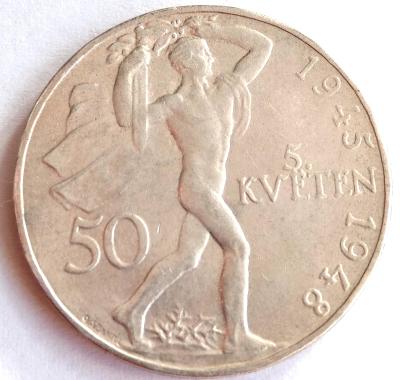 Mince 50 koruna 1948 5. Května Československo