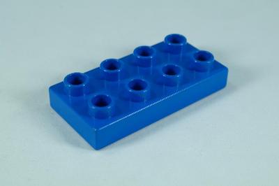 LEGO® DUPLO® kostka/deska 2x4 tenká - modrá