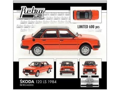 Škoda 120 LS (1984) - červená/černá 1:43 FOX18