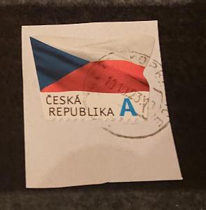 Poštovní známka ČR Česká vlajka A