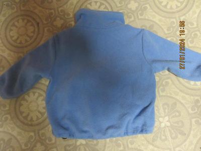 mikina dětská modrá fleece 74