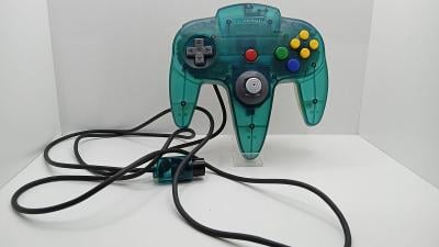 Ovladač Nintendo 64 - Nintendo - (R) - Transparent/Green - vyčištěno a