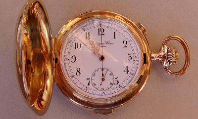 Zlaté 14K Bicí Audemars Fréres s Chronografem, 1890, Katedrálový Zvuk