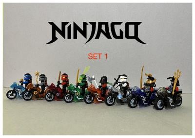Figurky Ninjago - motorky (8ks) typ lego - nove