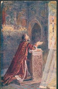 31A1012 Karel IV. se modlí v kapli sv. Kateřiny na Karlově Týně