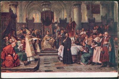 31A1013 Mistr Jan Hus před Koncilem v Kostnici 1415