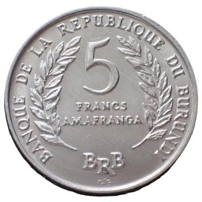 BURUNDI 5 francs 1971