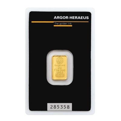 2g - Argor-Heraeus - zlatý zliatok - Investičné zlato - SADA 3ks