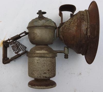 historická kola karbidová lampa - výrobce neznám