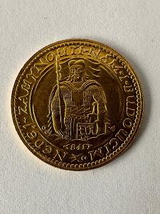 Zlatý Svatováclav. Dukát 1923 - číslovaný 841 - excelentní stav-Unikát