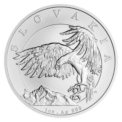 Stříbrná uncová investiční mince Orel 2024 stand