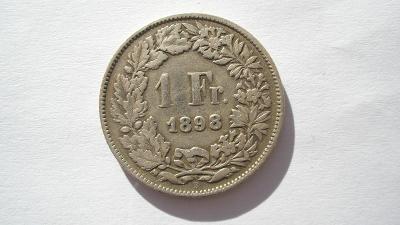 Švýcarsko 1 frank 1898