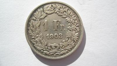 Švajčiarsko 1 frank 1903