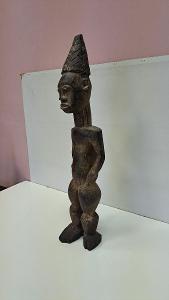 Veľká starožitná rituálna drevená socha Afrika 61 cm 0 - 6250
