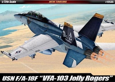 Academy - F/A-18F Super Hornet, US NAVY, "Jolly Rogers" 12535, 1/72