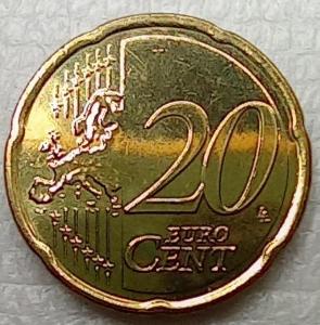 M.2024.203. 20.Centov 2020 Kypr - ražební lesk !!!