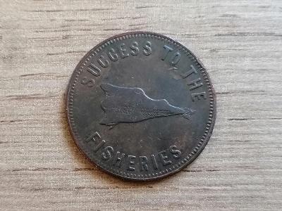 Kanada 1/2 Penny 1857 koloniální mince kolonie Prince Edward Island