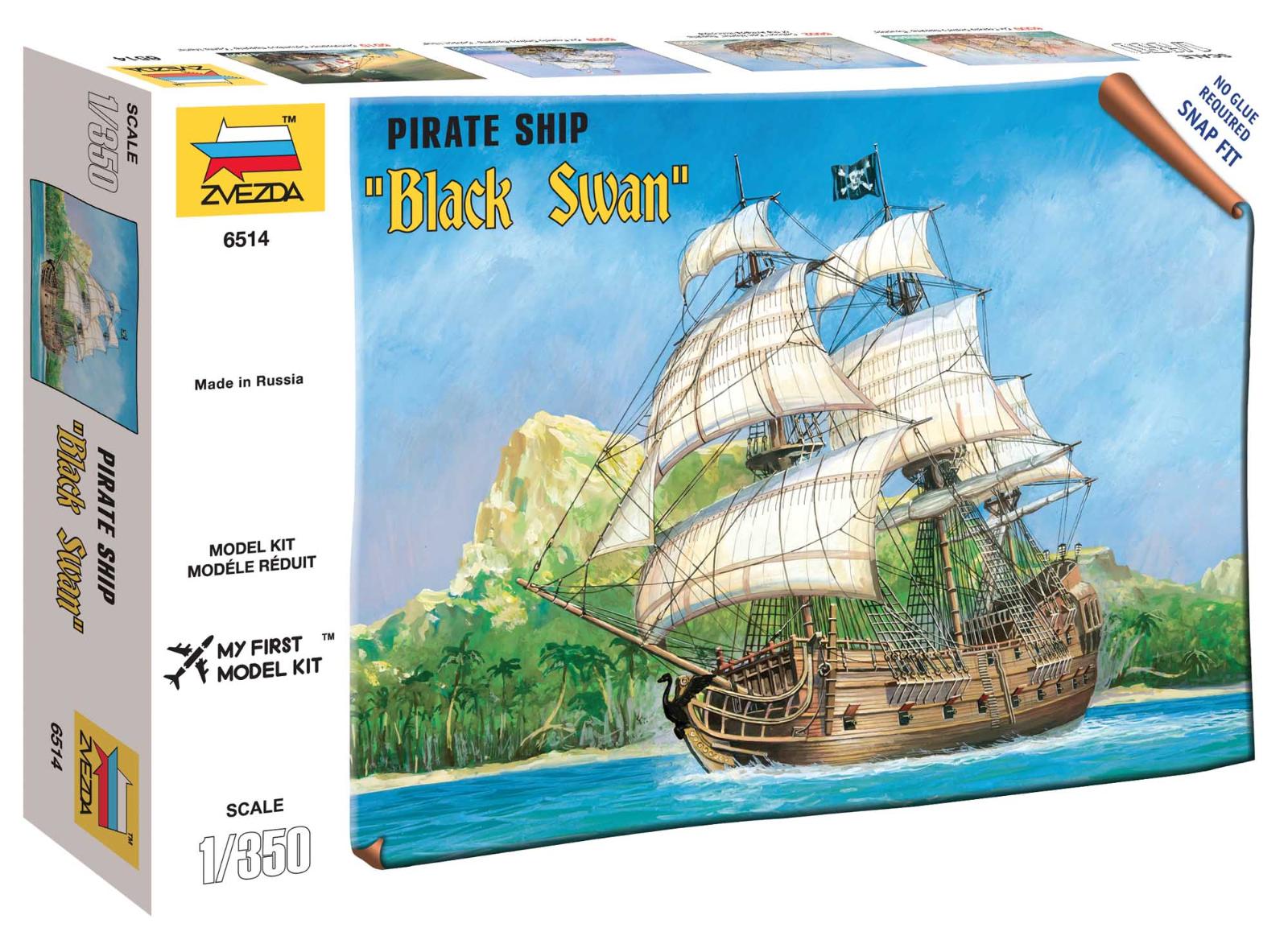 Zvezda - pirátska loď Black Swan, Wargames (TS) 6514, 1/350 - Modely lodí, bojových plavidiel
