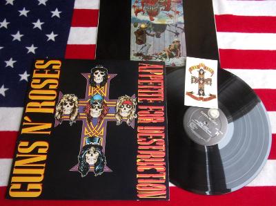 ⚠️ LP: GUNS N' ROSES - APPETITE FOR DESTRUCTION, NM+, Sticker!! USA 