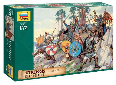 Zvezda - figúrky Vikings, Wargames (AoB) figúrky 8046, 1/72
