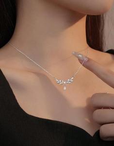 Nádherný elegantní stříbrný náhrdelník, krásný dárek pro ženu 