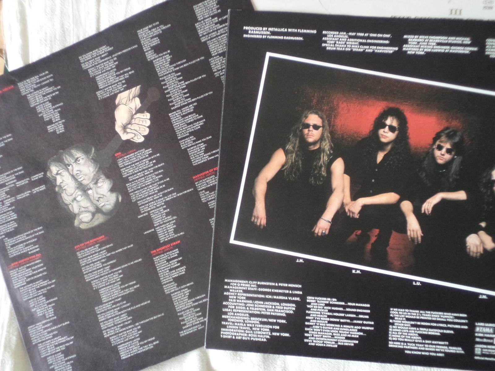 2LP METALLICA-AND JUSTICE FOR ALL,PÔVODNÝ HOLLAND PRESS 1988,KOMPLE - LP / Vinylové dosky