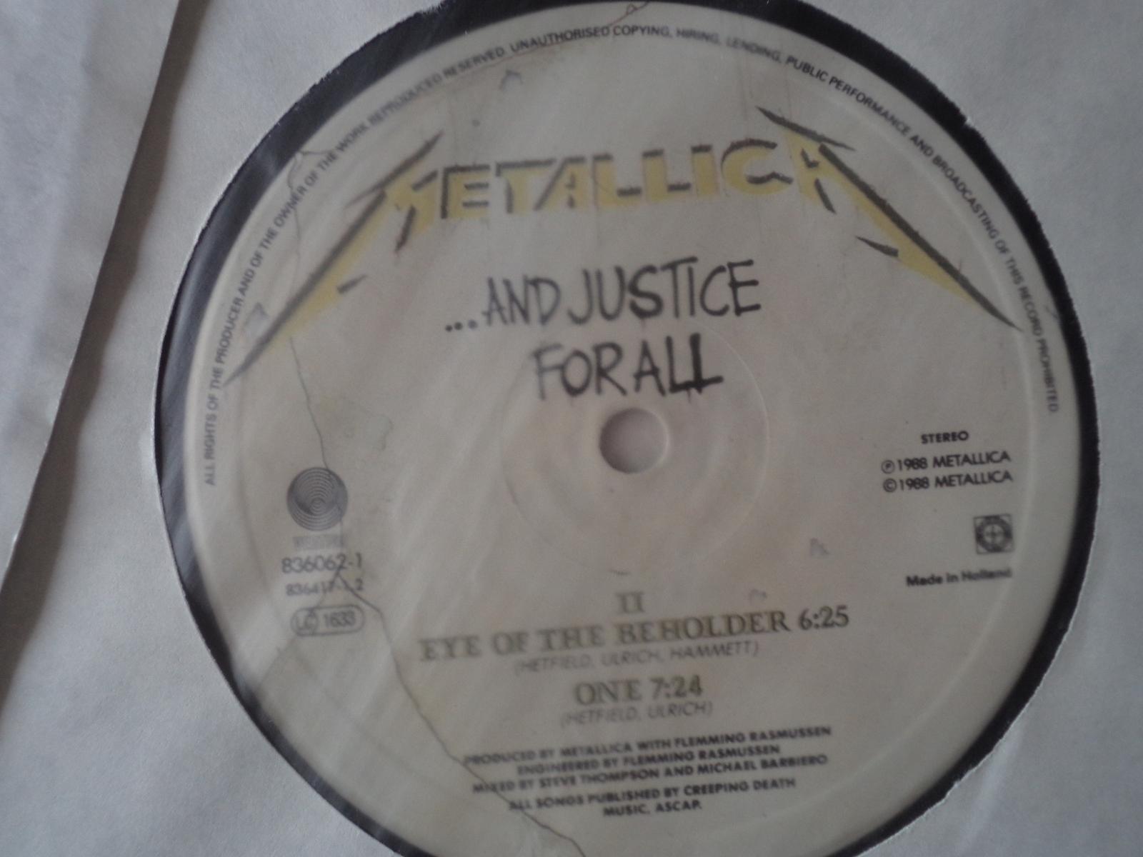 2LP METALLICA-AND JUSTICE FOR ALL,PÔVODNÝ HOLLAND PRESS 1988,KOMPLE - LP / Vinylové dosky