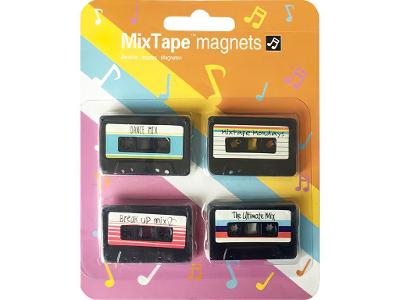 Sada 4 ks magnetů - Retro audio MC kazety