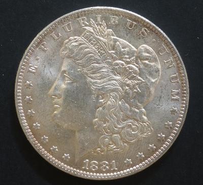 USA Morgan Dollar 1881-O New Orleans - krásný