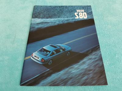 Prospekt Volvo S80 (2001), 62 stran, německy, poslední strana natržena