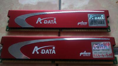 2× 2GB DDR2 RAM Paměť A-data plus series 800+MHz CL4
