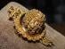 Secesná nádherná bohato zdobená zlatá brošňa s tromi perličkami - Starožitné šperky