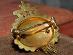 Secesná nádherná bohato zdobená zlatá brošňa s tromi perličkami - Starožitné šperky