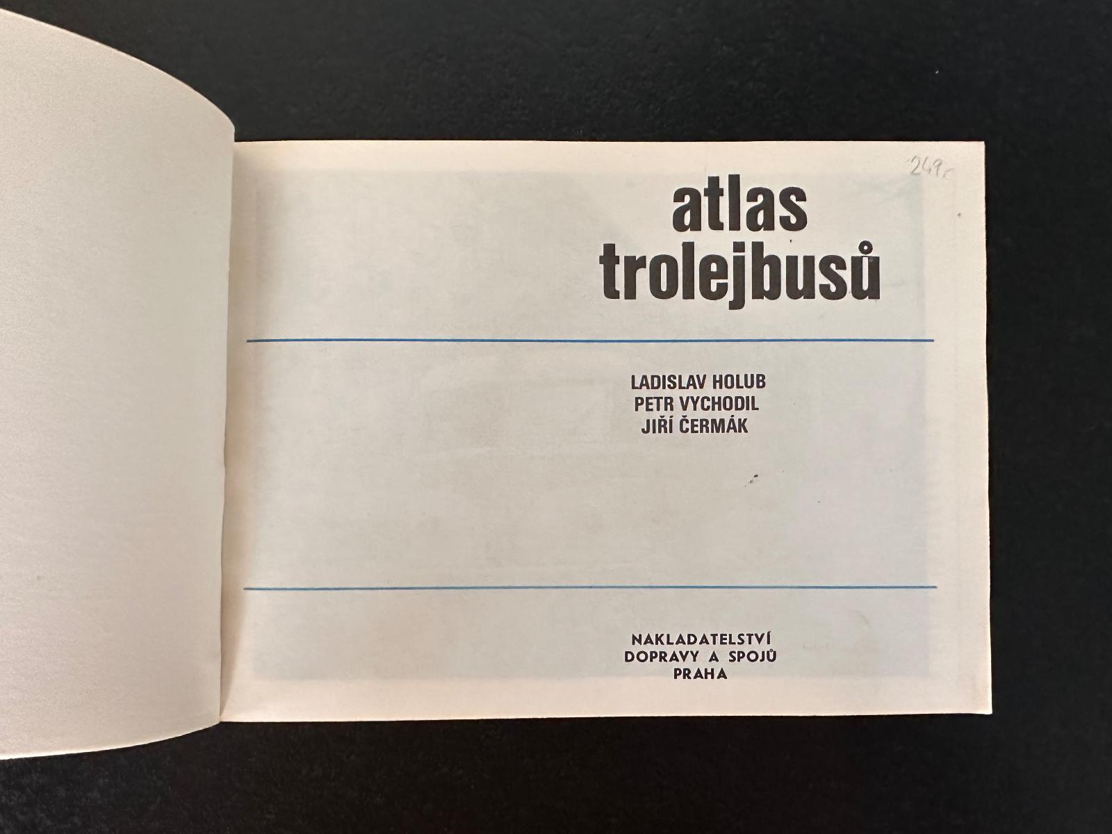 Atlas trolejbusov Holub, Vychodil, Čermák, 1986 - Ostatné zberateľské predmety