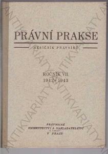Právna praksia VII. 1942/43 V. Linhart, Praha