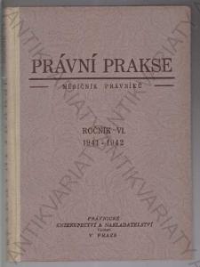 Právna praksa VI. 1941/42 V. Linhart, Praha