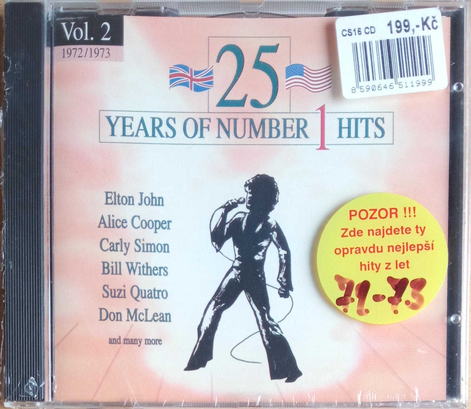 Cd 25 Years Of Number 1 Hits Vol 2 19721973 Nové Ve Folii Aukro