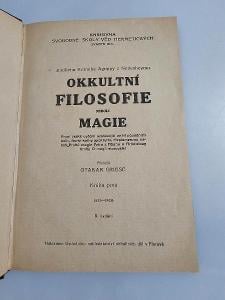 1913*J.Agrippa*Okkultní filosofie neboli magie*Kniha prvá a druhá☆