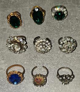 Konvolut vintage prsteňov