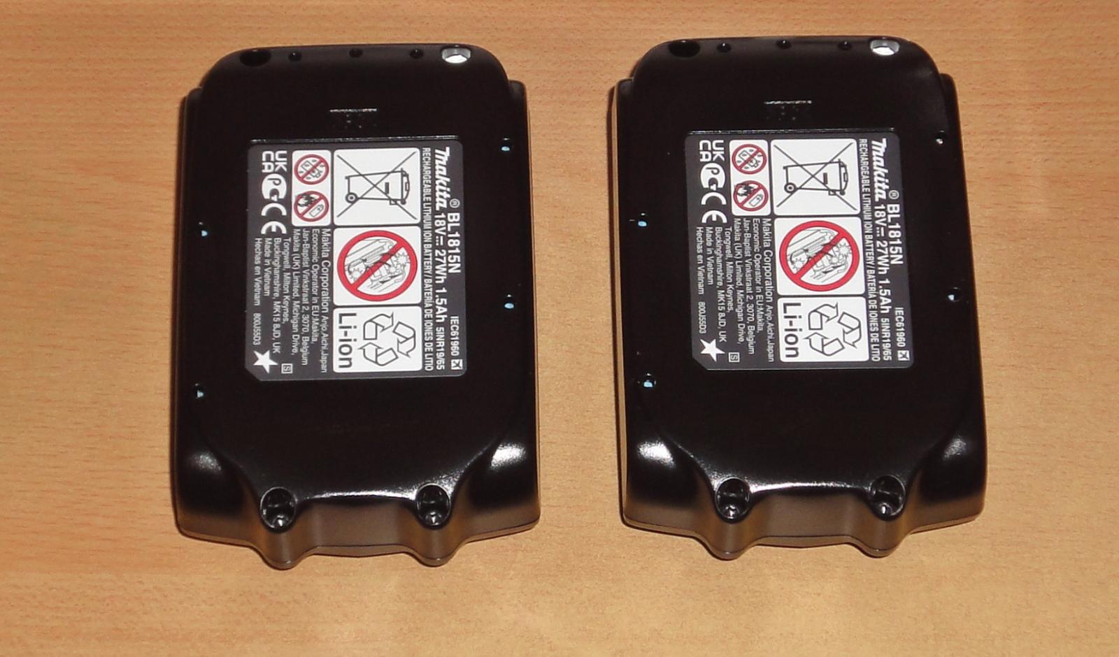 Súprava 2 kusov akumulátorov Makita BL1815N - Elektrické náradie