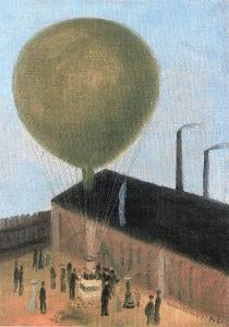 # 07 Kamil Lhoták AROP215 - Zelený balón, 1940, 35x25, blindrám 